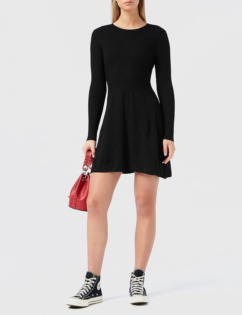 ONLY Women's Onlalma L/S O-Neck Dress KNT Noos