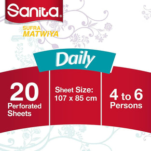 SANITA SUFRA MATWIYA Table Cover Disposable Small 20 Sheets-Sheet Size( 85Cmx107Cm)