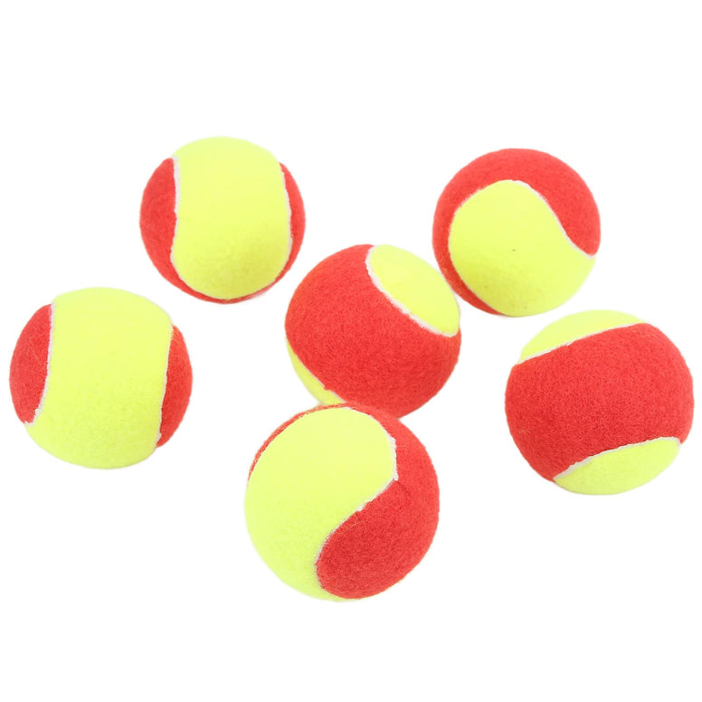 Kids Training Tennis Balls, 6Pcs Soft Elastic Waterproof Youth Tennis Ball, Premium Plush Rubber Pressureless Training Exercise Tennis Balls for Beginners and Kids