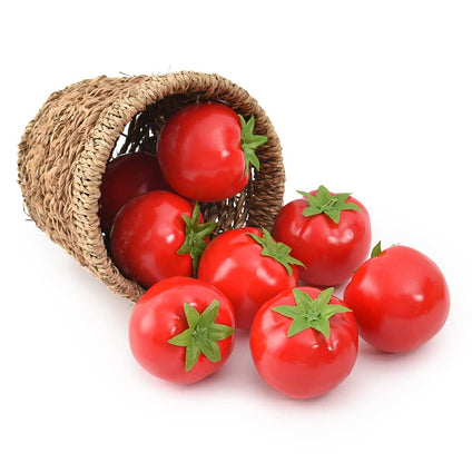 8 Pcs Artificail Tomatoes, Fake Tomatoes for Decoration Artificial Vegetables Tomatoes, Normal Size Simulation Tomatoes Kitchen Home Decor, Party Decor, Photo Fruits, Photography Props
