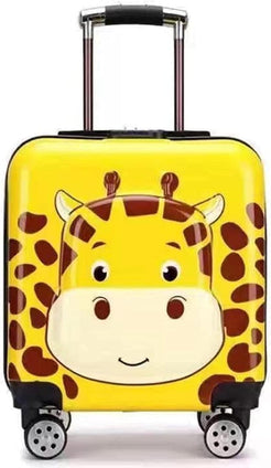 Kid’s Trolley Luggage Bag,Travel Smart Luggage Wheeled Suitcases 18-Inch Rolling Suitcase for Travel and School (yellow)