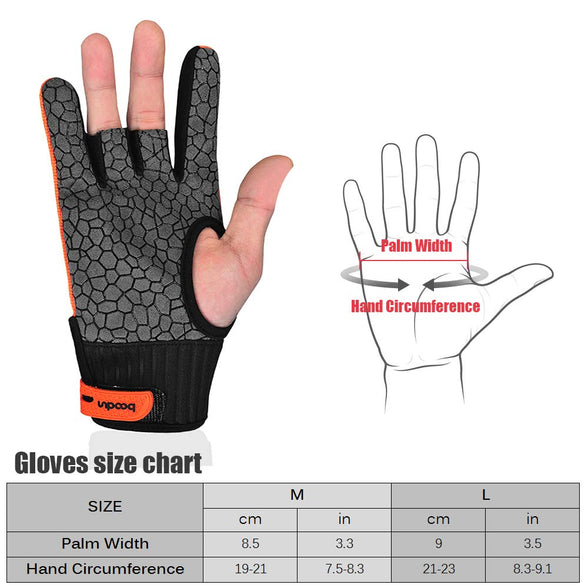 Bowling Gloves Breathable Anti-Skid Bowling Thumb Protectors Sports Gloves For Men Women