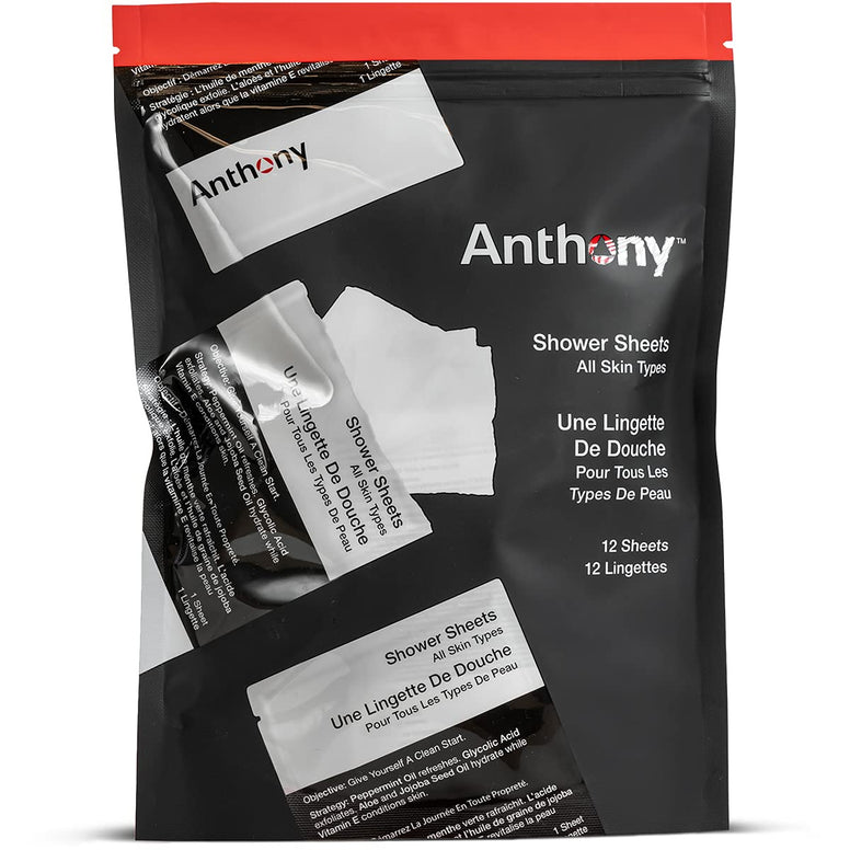 Anthony Body Wipes for Adults Bathing, Post Workout, & A Must Have Camping Personal Care Product – Travel Shower Wipes No Rinse Body Wash – Disposable Wash Cloth Towelettes 12 9”x12.5”