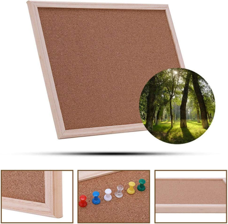 SUPVOX Bulletin Board Cork, Quartet Corkboard Picture Board Wood Board (2Pcs)