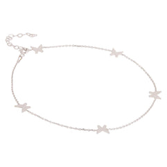 Alwan New Silver Long Size Anklet with Butterflies for Women - EE5247BTSL