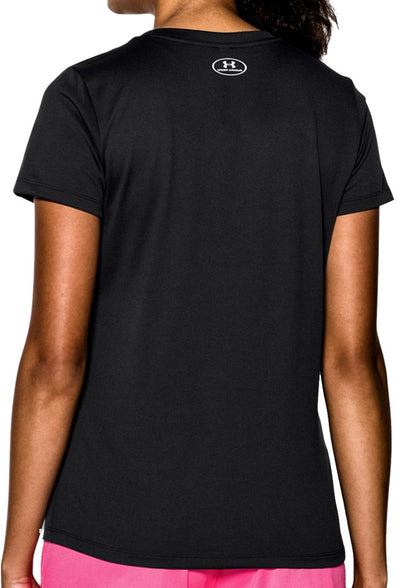 Under Armour Women's TECH SS - SOLID-BLK//MSV Tech short sleeve v-neck (pack of 1)