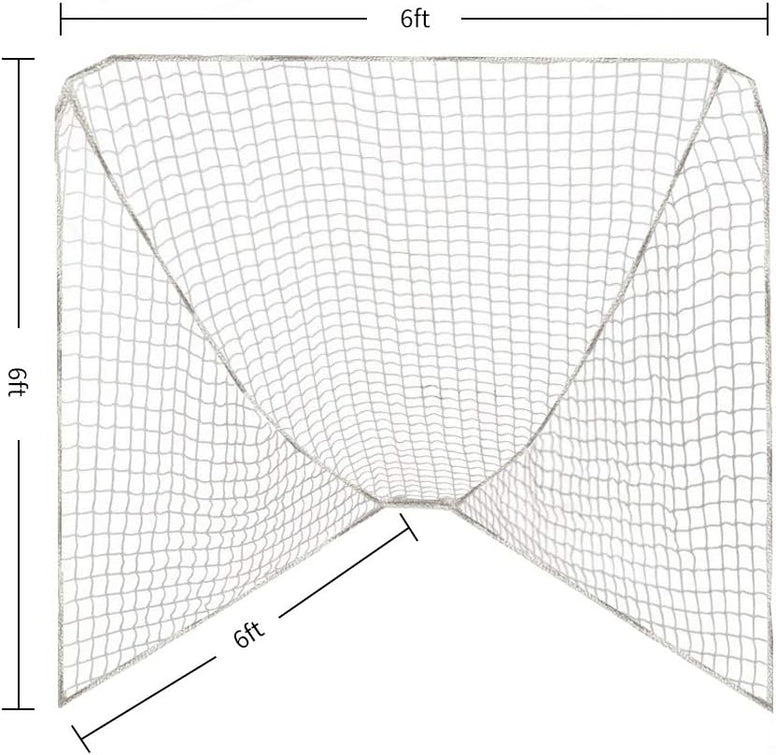 Aoneky 6' x 6' Replacement Lacrosse Goal Net - Only The Netting - Fit 6 x 6 x 6 ft and 6 x 6 x 7 ft Goal