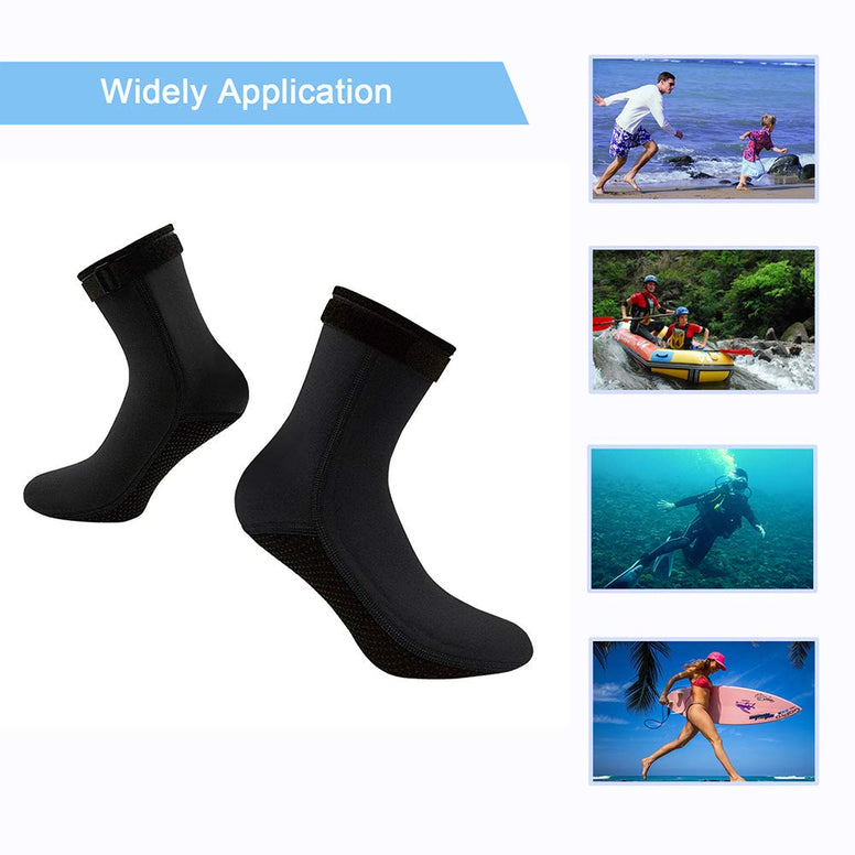 ReHaffe Water Neoprene Socks 3mm Sand Volleyball Socks Anti Slip Diving Booties for Men Women Youth Kids Swimming Surfing Snorkeling Spearfishing Wadeing and Water Sports