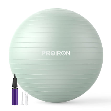 PROIRON Yoga Ball Anti-Burst Exercise Ball Chair with Quick Pump Slip Resistant Gym Ball Supports 500KG Balance Ball for Pilates Yoga Birthing Pregnancy Stability Gym Workout Training (55-75cm)