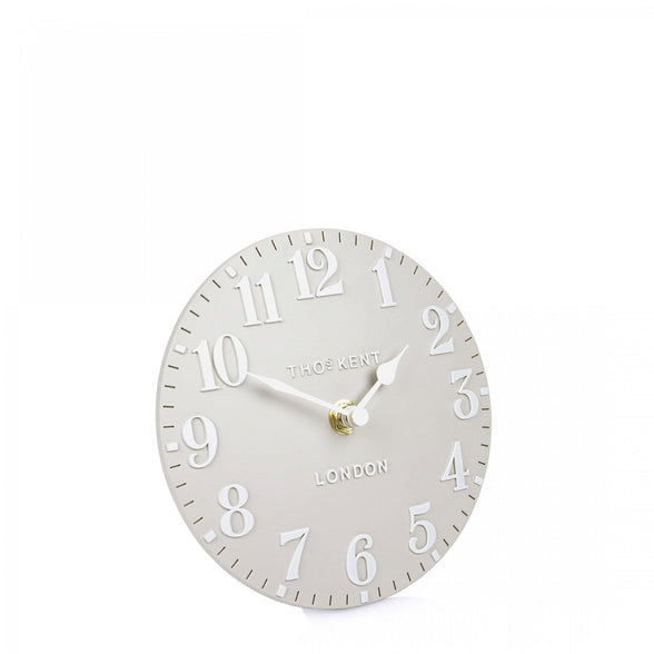 Thomas Kent 6" Arabic Mantel Clock Dove Grey