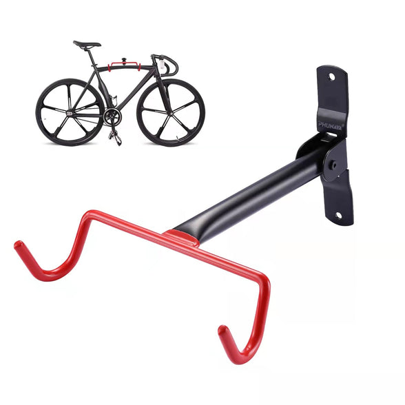 PHUNAYA Bike Hanger Wall Mount Bike Hook Horizontal Foldable Bicycle Holder Garage Bike Storage Bicycle Hoist Heavy Duty Screws