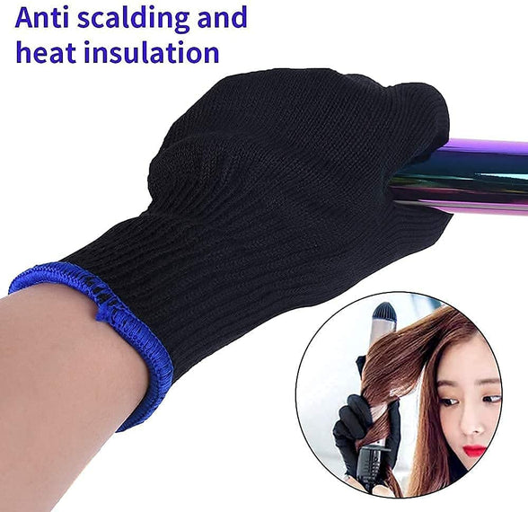 2 Pieces Heat Resistant Styling Gloves Hand Protection Thermal Gloves Hair Accessories