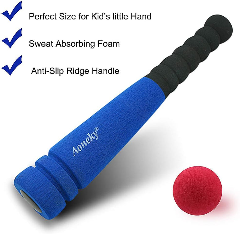 Aoneky Blue 11.8 inch Min Foam Baseball Bat and Ball