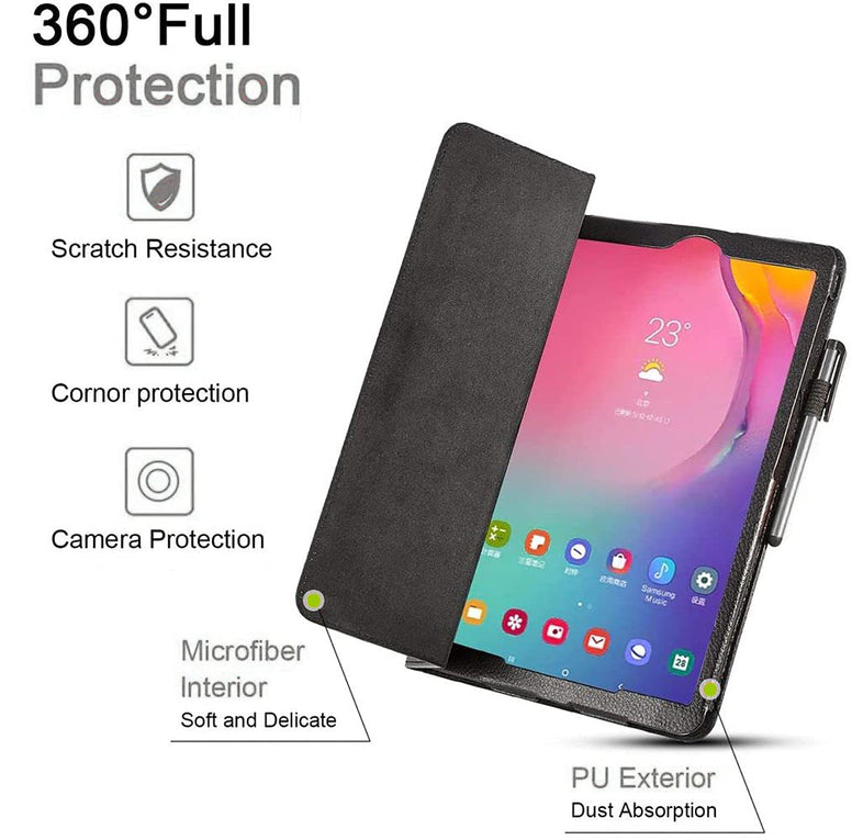2021 Samsung Galaxy Tab A7 Lite 8.7" (WiFi + Cellular) 32GB 4G LTE Tablet (Makes Calls) Unlocked, International Model Bundle – PU Leather Case, Screen Protector, Stylus and 32GB microSD Card [Gray]