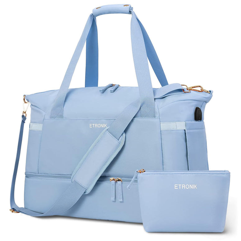 Gym Duffel Bag for Women, Blue