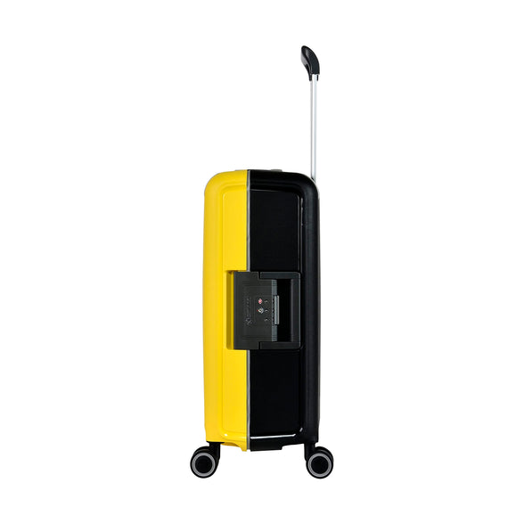 Eminent Carry On Luggage 20 Inches – Polypropylene Hard Case Sets With 4 Double Spinner Wheels Tsa Lock (Carry-On 20-Inch, Yellow Black)