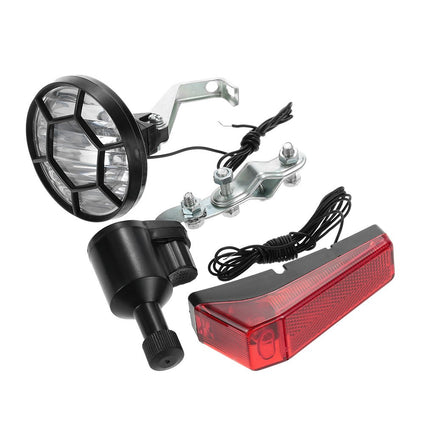 Tomshine Bicycle Lights Set Kit Bike Safety Front Headlight Taillight Rear light Dynamo