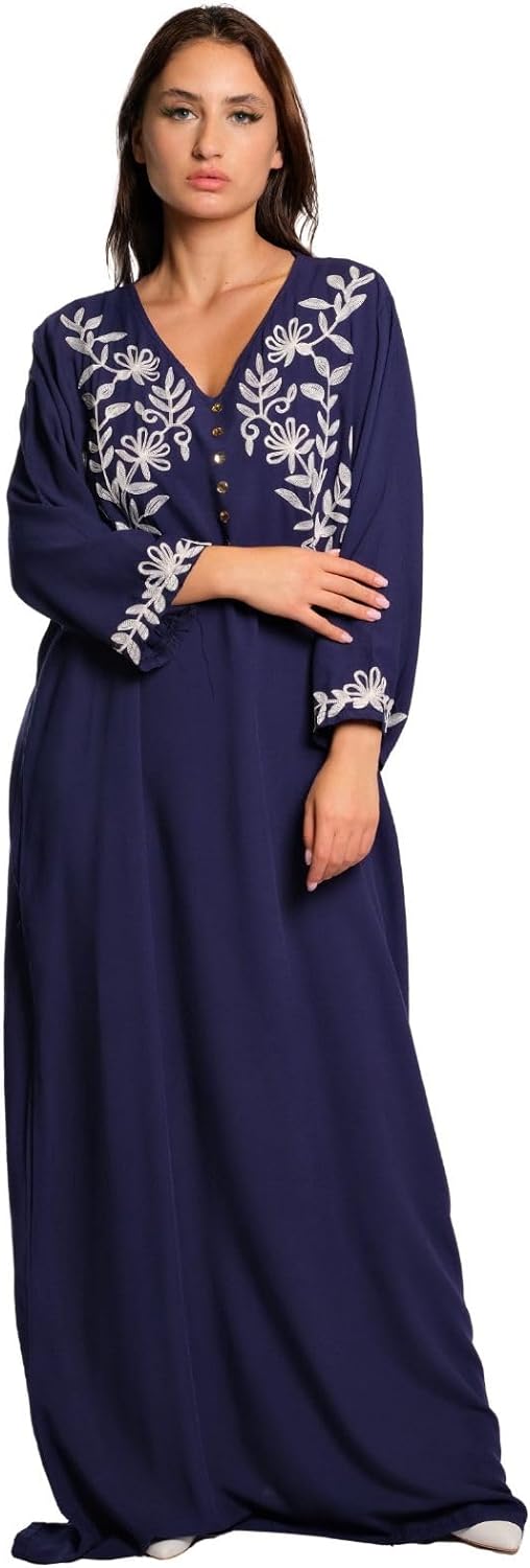 Women's Elegant Style Muslim Fashion Bohemian jalabiya Abaya Long Dresses