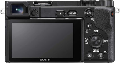 كاميرا سوني ألفا 6100 _ بدون مرآة مع عدسة سوني 16-50 f/3.5-5.6 Power Zoom (التركيز التلقائي بسرعة 0.02 ثانية ، التركيز التلقائي لتتبع العين للإنسان والحيوان ، تسجيل فيلم بدقة 4K وشاشة قابلة للطي)