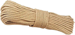 PREMIFY 20M Jute Rope, 4mm Natural Jute Twine Rustic Cord,Hemp String for DIY Box Packing Wedding Decoration, Bundling Wrapping Floristry Arts Crafts