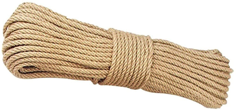 PREMIFY 20M Jute Rope, 4mm Natural Jute Twine Rustic Cord,Hemp String for DIY Box Packing Wedding Decoration, Bundling Wrapping Floristry Arts Crafts