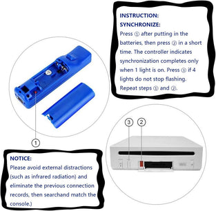 NewBull Remote for Wii, Replacement Remote Game Controller with Silicone Case and Wrist Strap for Wii Wii U (Dark Blue)