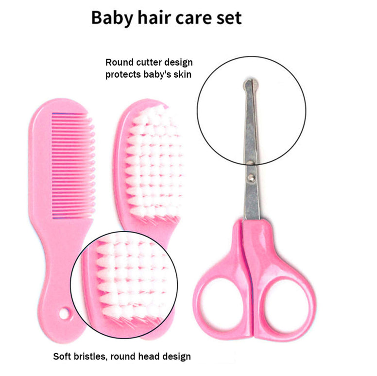 Baby Grooming Kit, Baby Care Items, Baby Care Essentials Set, Baby Supplies Set, 8PCS Baby Health Care Set Portable Baby Care Kit, Safety Cutter Baby Nail Kit for Newborn, Infant & Toddler(Pink)