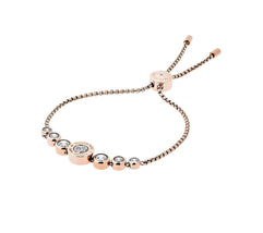 Michael Kors Rose Goldtone Clear Slider Bracelet