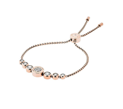 Michael Kors Rose Goldtone Clear Slider Bracelet