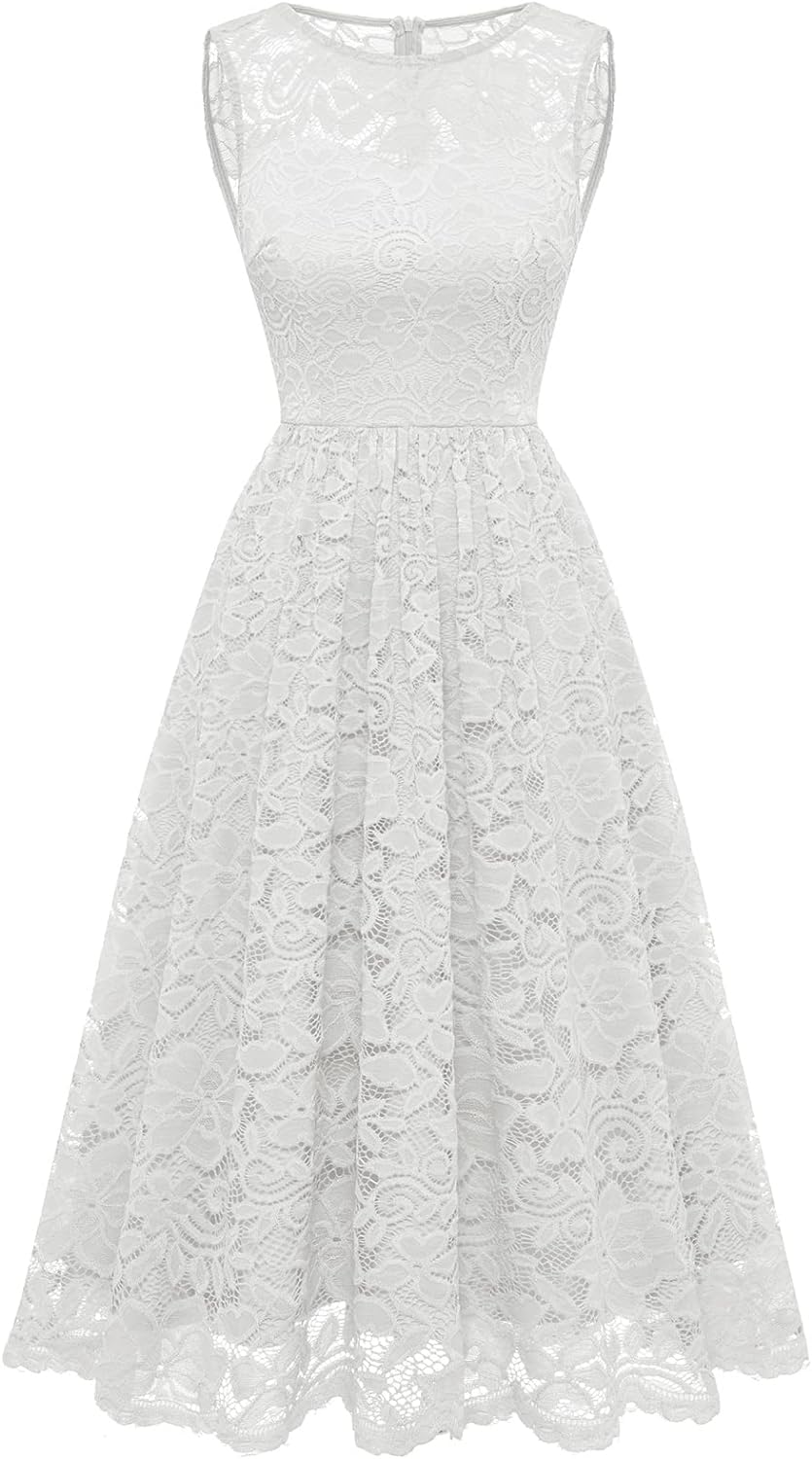 Lace Cocktail Dress for Women Wedding Guest Lace Formal Dress Midi Lace Dress Evening Party Tea Length Prom Dress