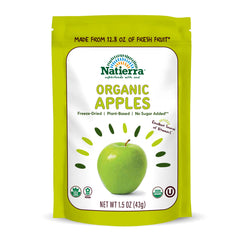 NATIERRA Nature's All Foods Organic Freeze-Dried Apples | Non-GMO & Vegan | 1.5 Ounce