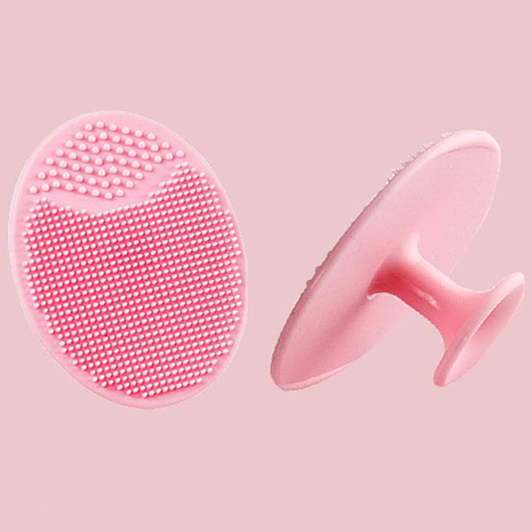 4 Pack Face Scrubber, Soft Silicone Facial Cleansing Brush Face Exfoliator Blackhead Acne Pore Pad Cradle Cap Face Wash Brush for Deep Cleaning Skin Care (Multicolor-C)