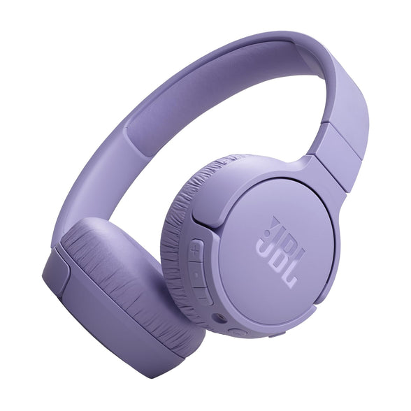 JBL Tune 670NC Adaptive Noise Cancelling Wireless On-Ear Headphones, Pure Bass, Smart Ambient, Bluetooth 5.3 + LE Audio, Hands-Free Call, 70H Battery, Multi-Point Connection - Purple, JBLT670NCPUR