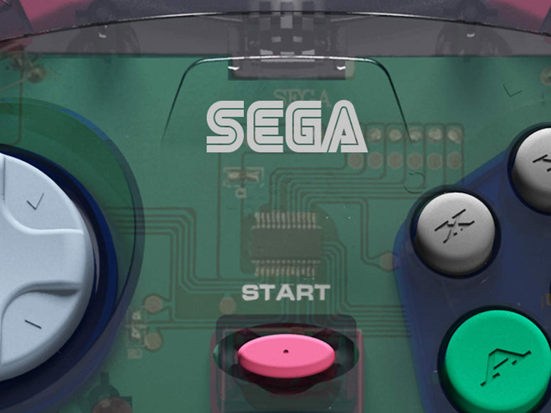 Retro-Bit Official Sega Saturn USB Controller Pad (Model 2) for Sega Genesis Mini, PS3, PC, Mac, Steam, Switch - USB Port (Slate Gray)