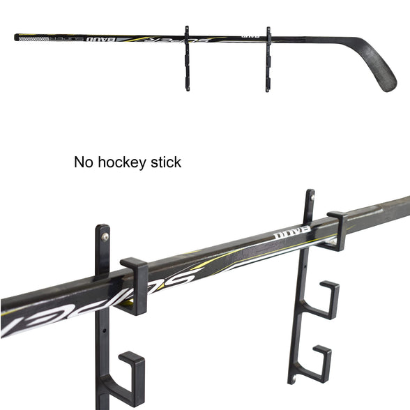 YYST Black Hockey Stick Wall Mount Hockey Stick Wall Hanger with Screws