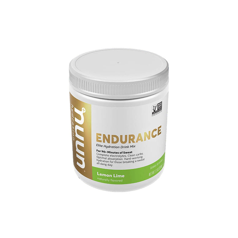 Nuun Endurance | Workout Support | Electrolytes & Carbohydrates (Lemon Lime, 16 Servings - Canister)