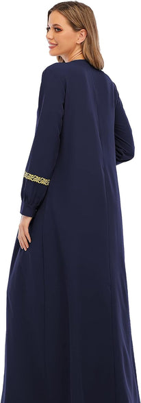 Abetteric womens Muslim Abaya Maxi Dress dresses