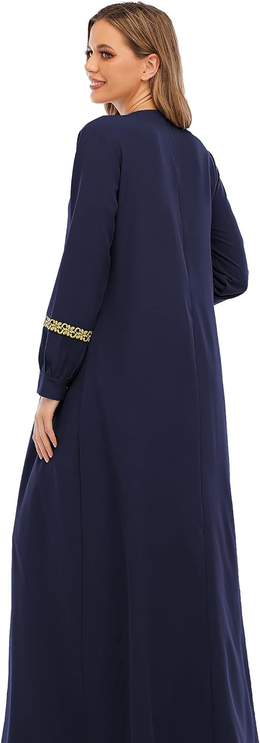 Abetteric womens Muslim Abaya Maxi Dress dresses