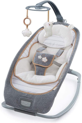 Ingenuity Boutique Collection™ Rocking Seat™ - Bella Teddy™, Piece Of 1 - 0 - 36 months - -point harness and slip-resistant feet - Lightweight Rocker - Rocking chair for Baby