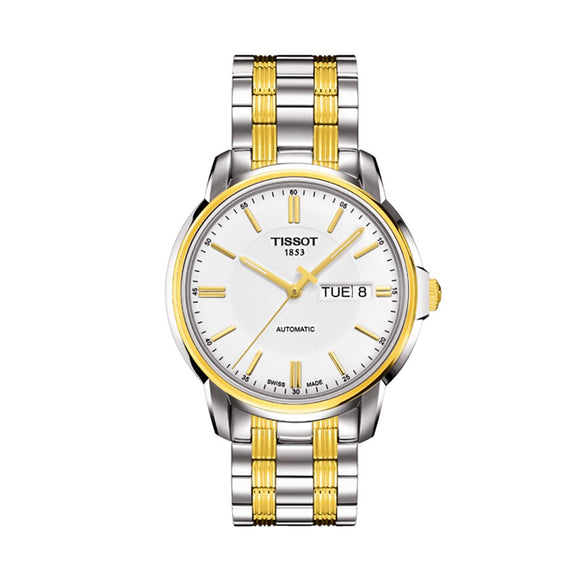 Tissot T-Classic Automatic III White Dial two-tone Mens Watch T0654302203100