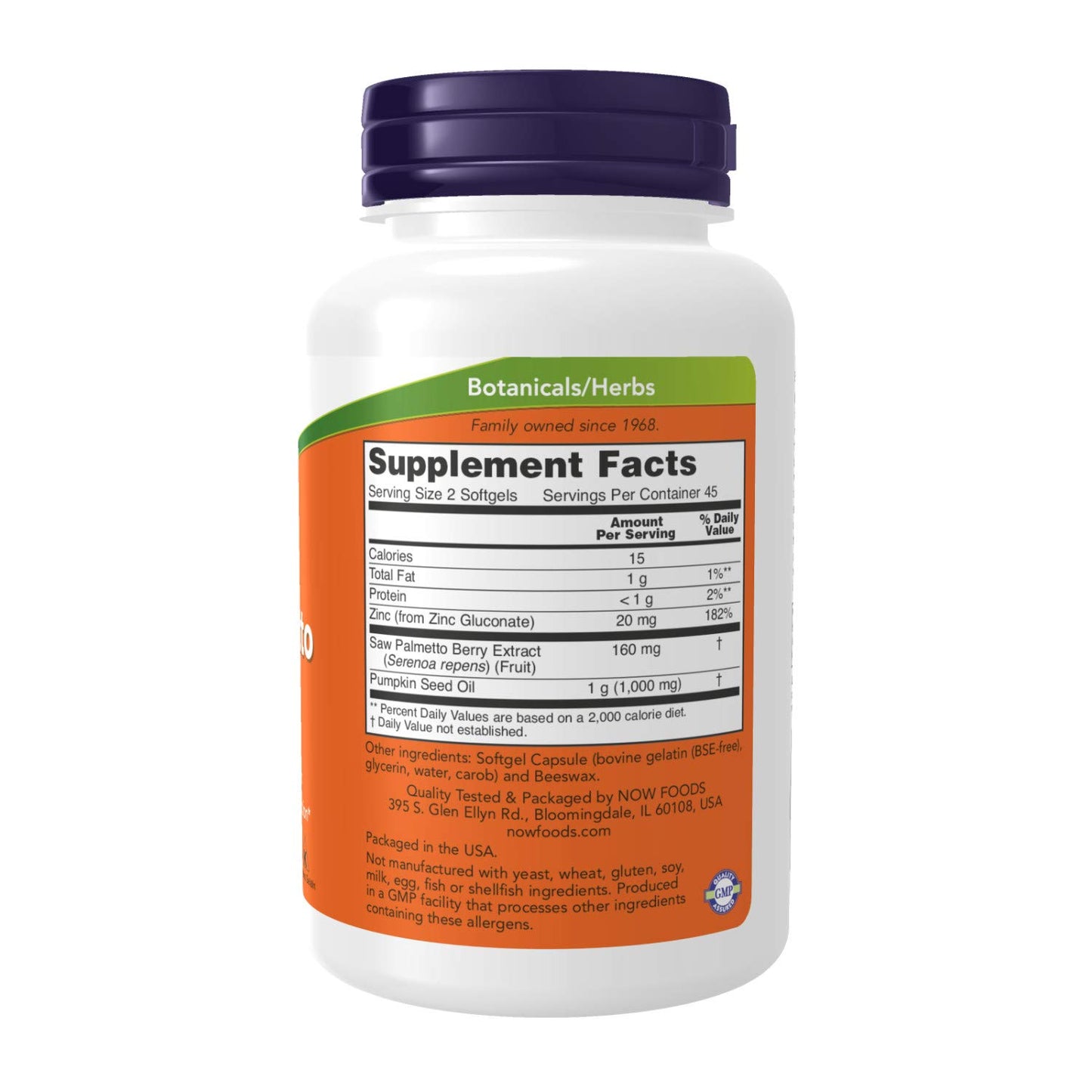 Now Foods Saw Palmetto Extract 80Mg, 90 Softgels