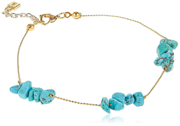 Alwan Long Size Turquoise Anklet for Women - EE3935TGRQ