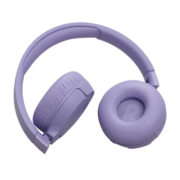 JBL Tune 670NC Adaptive Noise Cancelling Wireless On-Ear Headphones, Pure Bass, Smart Ambient, Bluetooth 5.3 + LE Audio, Hands-Free Call, 70H Battery, Multi-Point Connection - Purple, JBLT670NCPUR