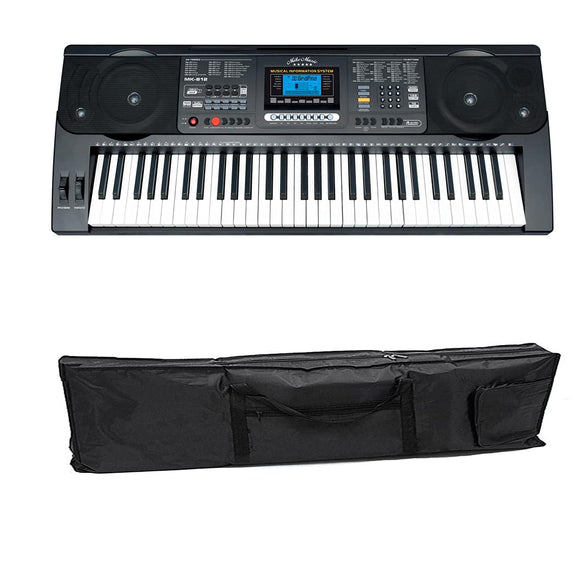 Mike Music 61 Keys Full Size Electronic Piano Keyboard portable Musical Instrument (812 with Bag)