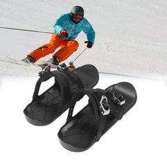 Mini Ski Skates for Snow, Portable Winter Short Snowskates Snowblades Skiboards One Size Fits All, Men's and Women's Outdoor Ski Shoes for Winter Sport Skiing Equipment