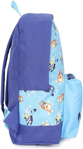 Bluey Official & Bingo Childrens Backpack, Kids Backpack, Schoolbag, Rucksack Blue, Blue