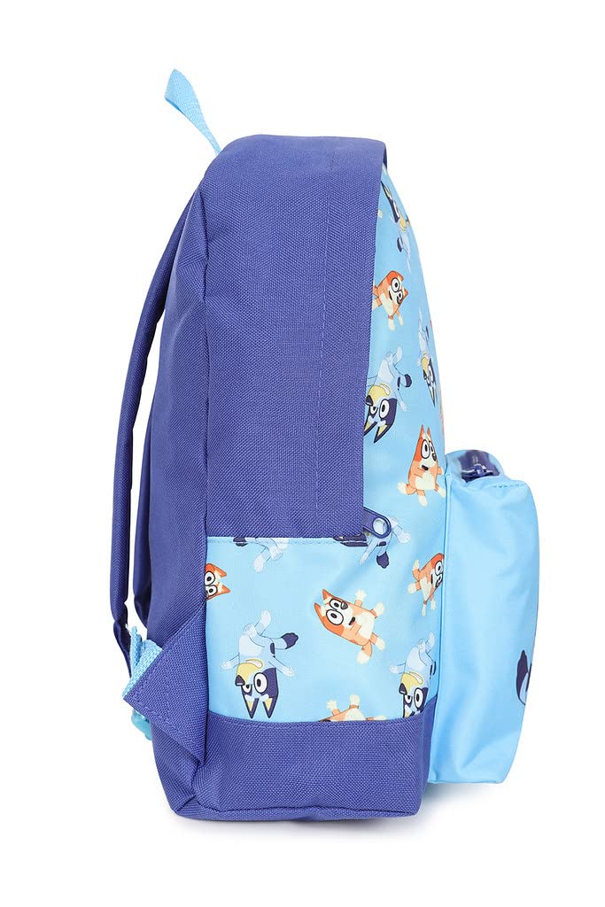 Bluey Official & Bingo Childrens Backpack, Kids Backpack, Schoolbag, Rucksack Blue, Blue