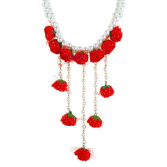 أحدث مجموعة مجوهرات تقليدية أنيقة للنساء (أحمر) (ybnki5543)