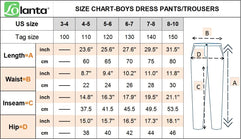 LOLANTA School Pants for Boys Kids Dress Pants Flat Front, No Pilling, Solid, 3-12