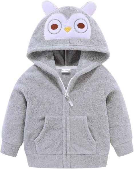 Mud Kingdom Cute Little Boy Fleece Jacket with Hood 18 Month